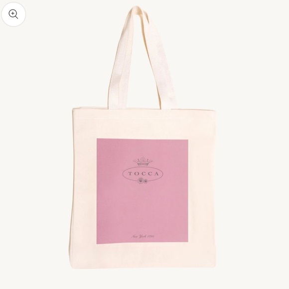 NWOT Tocca Pink Canvas Large Tote Bag - Picture 3 of 10